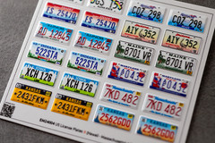 1:24 3D License Plates for scale model Cars US Hawaii to Massachusetts
