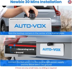 AUTO-VOX CS-2 Wireless Backup Camera with 4.3″ Car Monitor, Easy Install Stable