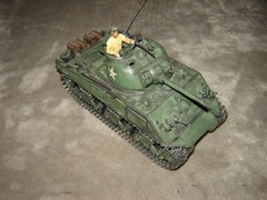 Built USA Tank w/Driver 6-3/4 inches long Well Built & Painted Excellent Cond