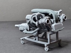 572 ENGINE – TURBO CHARGED 3D print 1:8 1:12 1:18 1:24 scale JPGMODELS Italeri