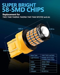Amber Led Turn Signal Bulb with Projector Led 7440 7441 7443 Amber Turn Signal