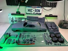 1/8 Scale 1968 AMC Javelin Resin Model Kit with Engine – Huge Size 24 Inch Long