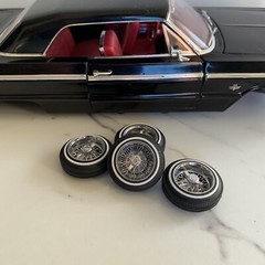 1:18 3d Printed 13″ TrueSpoke Wheel “520” Style Tire Setup. Car Not Included