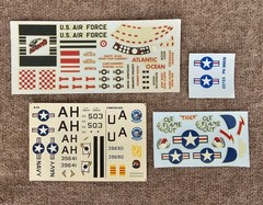Assorted Model Kit Airplane Navy Air Force, Decals Stickers Sheets