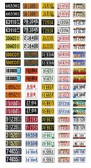 1/25 scale model car assorted USA Nebraska license plates state tags 1:25