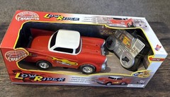 Lowrider Red with White Top – Plastic Wired “Hoppin” Model Car READ