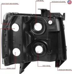 DNA Motoring HL-OH-CSIL07-BK-CL1 Pair of Black Housing Headlights Compatible