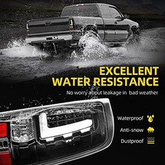 LED Tail Lights Assembly Compatible with 1999-2006 Chevy LED Tube-Clear Lens