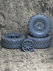 Resin 1/24 Scale Off-Road model car wheels, 1/24 1/25 Truck