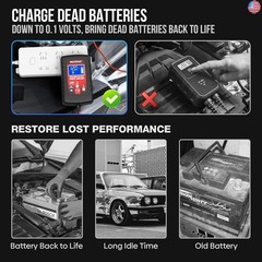 2-Pack Smart Fully Automatic 6V 12V Battery Charger Maintainer for Car, Marine,