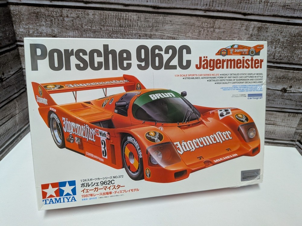 Tamiya Porsche 962C Jagermeister Sports Car Model Kit Sealed