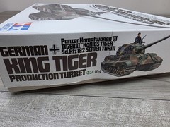 Tamiya 1/35 German King Tiger Production Turret Model Kit MM164 Open Box