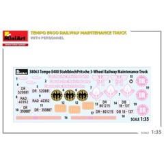 Miniart #38063 1/35 Tempo E400 Railway Maintenance Truck with Personnel