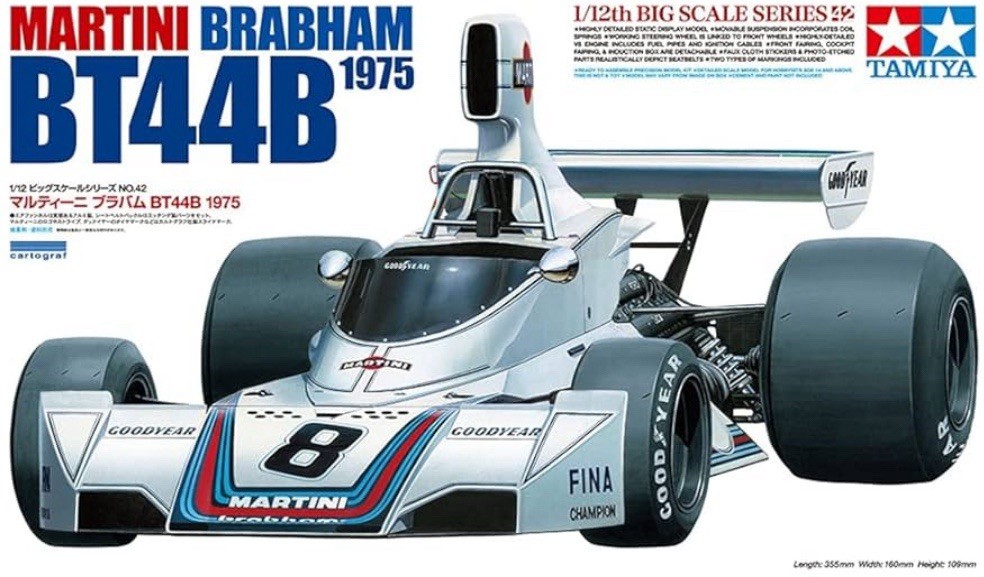 Tamiya 1/12 Big Scale No.42 Martini Brabham BT44B 1975 with Etching Parts NEW