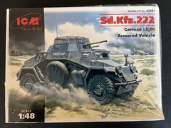 ICM 1/48 Kit 48191 Sd.Kfz. 222 WWII German Light Armored Vehicle. New Sealed Box