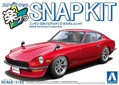 Aoshima 1/32 Model Car Snap Kit 15CU-RD Nissan S30 240Z Fairlady Z Custom (Red)