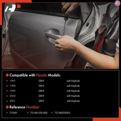 A-Premium Exterior Door Handle Front Left Driver Side Compatible with Honda
