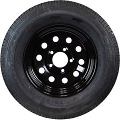 Radial Trailer Tire Assembly, ST175/80R13 6PR on 13X4.5 5LUG Black Modular Wheel