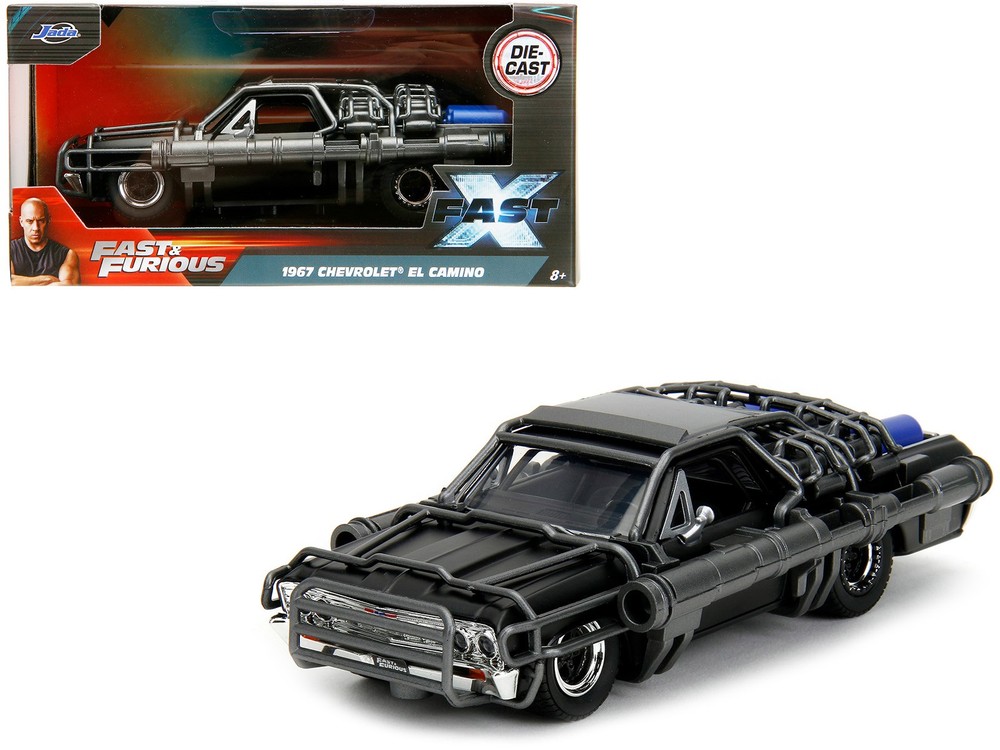 1967 Chevy El Camino w/ Cannons Matte Black Fast X Fast & Furious 1/32