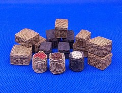 1/35th Scale Woven Baskets Resin Count # 15 Assorted TW-35235