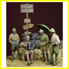 1/35 Scale Die-Cast Resin Figure Model Kit North Africa DAK Soldiers At Rest …