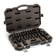 1/2 in. Drive 6-Point SAE/Metric Hi-Viz Deep Impact Socket Set (27-Piece)