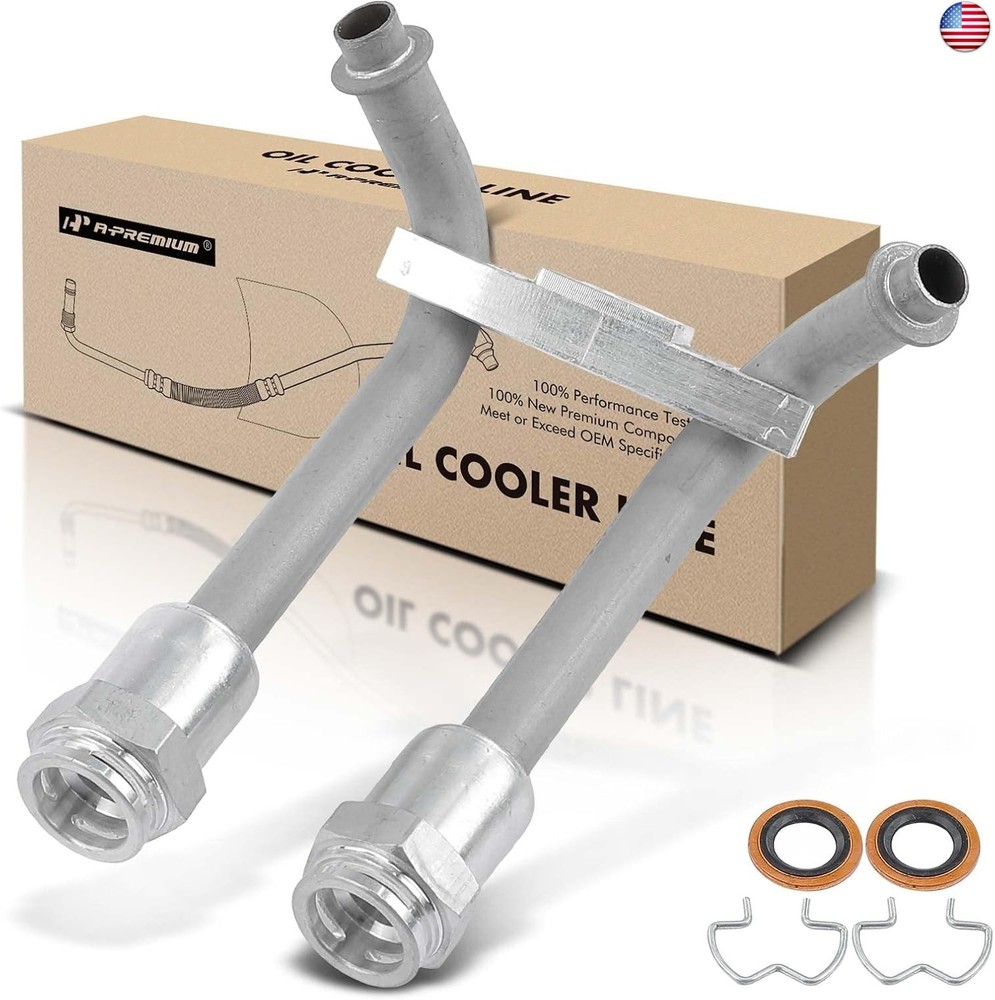 A-Premium Automatic Transmission Oil Cooler Line Hose Assembly Compatible with