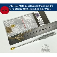 1/48 Metal Barrel Muzzle Brake Shells for U-Star NO-008 German King Tiger Model