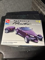 2 Vintage AMT/ERTL 1997 Plymouth Prowler With Trailer 1:25 Sealed Bags (READ)