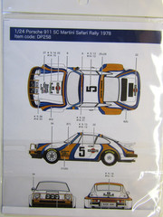 Decalpool 1/24 Scale Porsche 911SC Martini Safari 1978 Decalsheet DP258 for NuNu