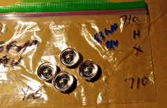 Four (4) Nice Chrome Wheels 1/25 Scale From AMT 1953 Ford Pickup Package # 710
