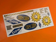 IMC Big Rig Tanker Trailer 703 Model Car Decal Sheet NOS 1/25 Scale