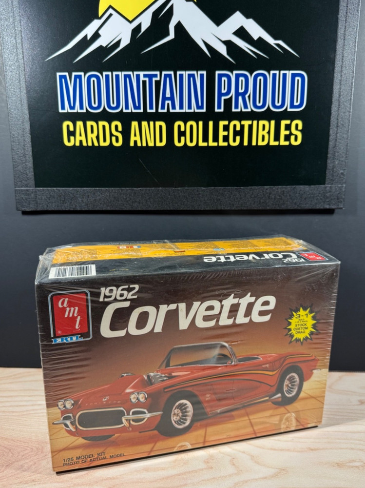 AMT 1962 CHEVY CORVETTE 1:25 SCALE KIT #6521 VINTAGE 1988 FACTORY SEALED 3 in 1