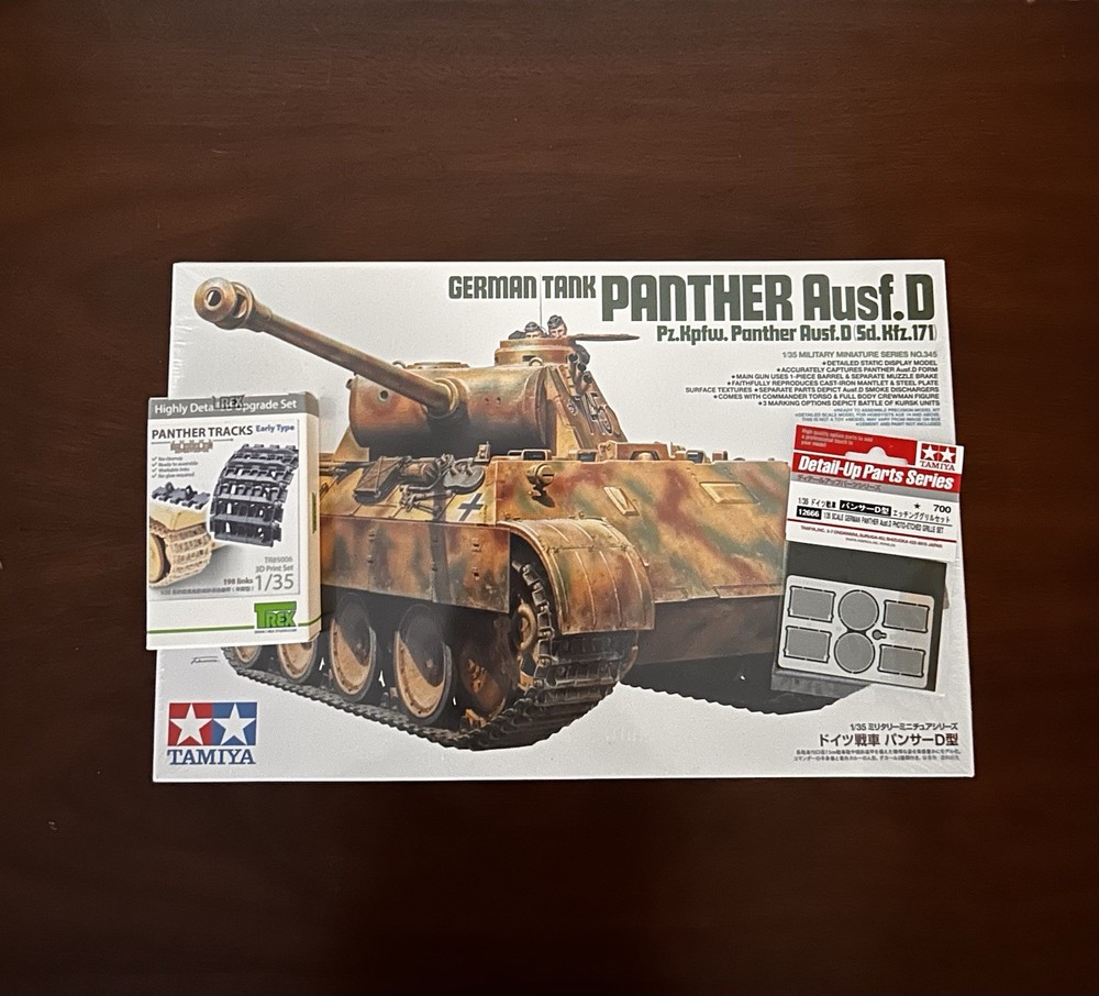 1/35 Tamiya German Tank Panther Ausf. D Kit 35345 w/ 198 links Tracks & Grille