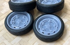 Resin 18-inch Porsche 356 Outlaw Model Car wheels 1/24 1/25 scale,Volkswagen,VW