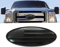 7 Inch American Black Flag Emblem Replacement for Ford, 7″ X 2 3/4″ Oval Decal B