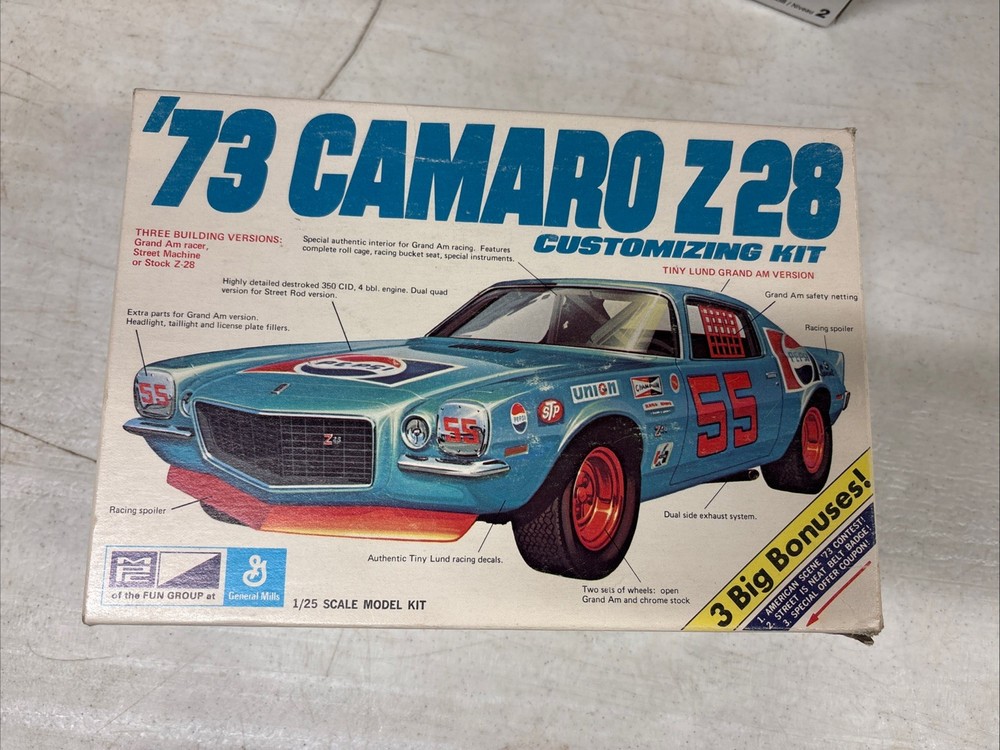 BUILT Vintage ORIG ISSUE MPC ’73 CAMARO Z28 2 Kits Kit | 1/25 Model Car