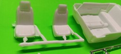 1970 Dodge Coronet Super Bee 1/25 MPC Interior Tub Pistol Grip Shifter Seat Dash