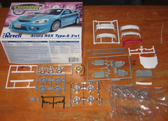 Revell Tuner Series Acura RSX Type-S 1/25 Parts Lot Wheels Seats Bumpers & Box