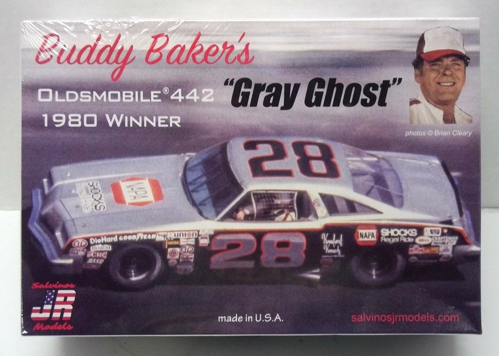 SALVINOS #28 NAPA “GRAY GHOST” BUDDY BAKER 1980 OLDSMOBILE 442 KIT – 1/25