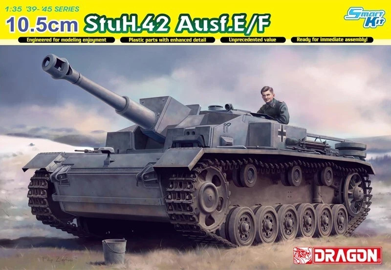1/35 DRAGON 6834: 10.5cm StuG III StuH.42 Ausf. E/F, w/Eduard metal barrel!!