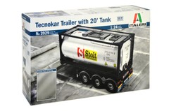 Italeri 3929 1/24 Scale Model Kit Stolt STC 20′ Tecnokar Tank Container Trailer