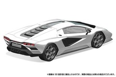AOSHIMA 1/32 The Snap Kit Series Lamborghini Countach LPI 800-4 White Color-code