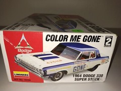 Lindberg Color Me Gone 64 Dodge 330 Super Stock 1/25 scale MISB