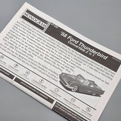 Monogram 1/24 58 Ford Thunderbird Instruction Booklet Only