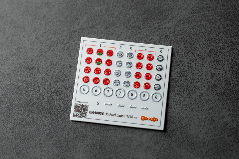3D Exterior Detail Set US Fuel Filler Caps 1:48