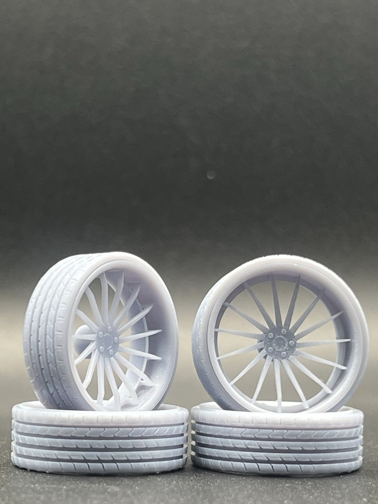 1/25 Scale Resin 26 Inch Model Car Wheel Set