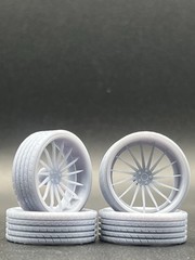 1/25 Scale Resin 26 Inch Model Car Wheel Set