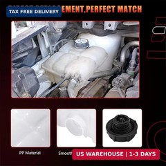 Engine Coolant Reservoir Radiator Tank, Expansion Tank with Cap, Compatible with