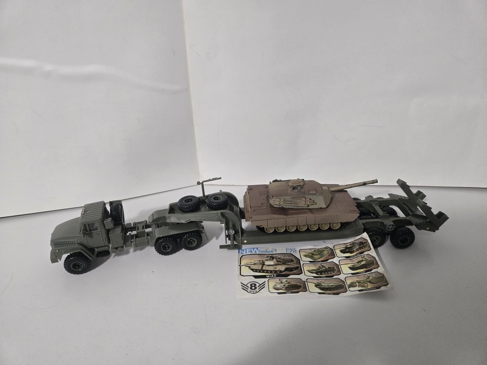 1-72 Ukraine Kraz 260 Tank Hauler With MIA2 Abrams Tank Built New Sweet